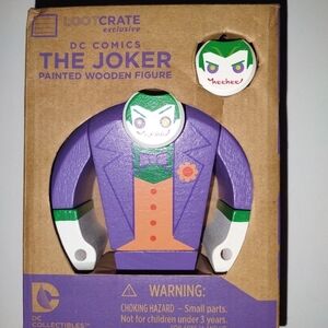 Loot Crate Exclusive - The Joker Painted Wooden Figure - DC Comics Lootcrate New